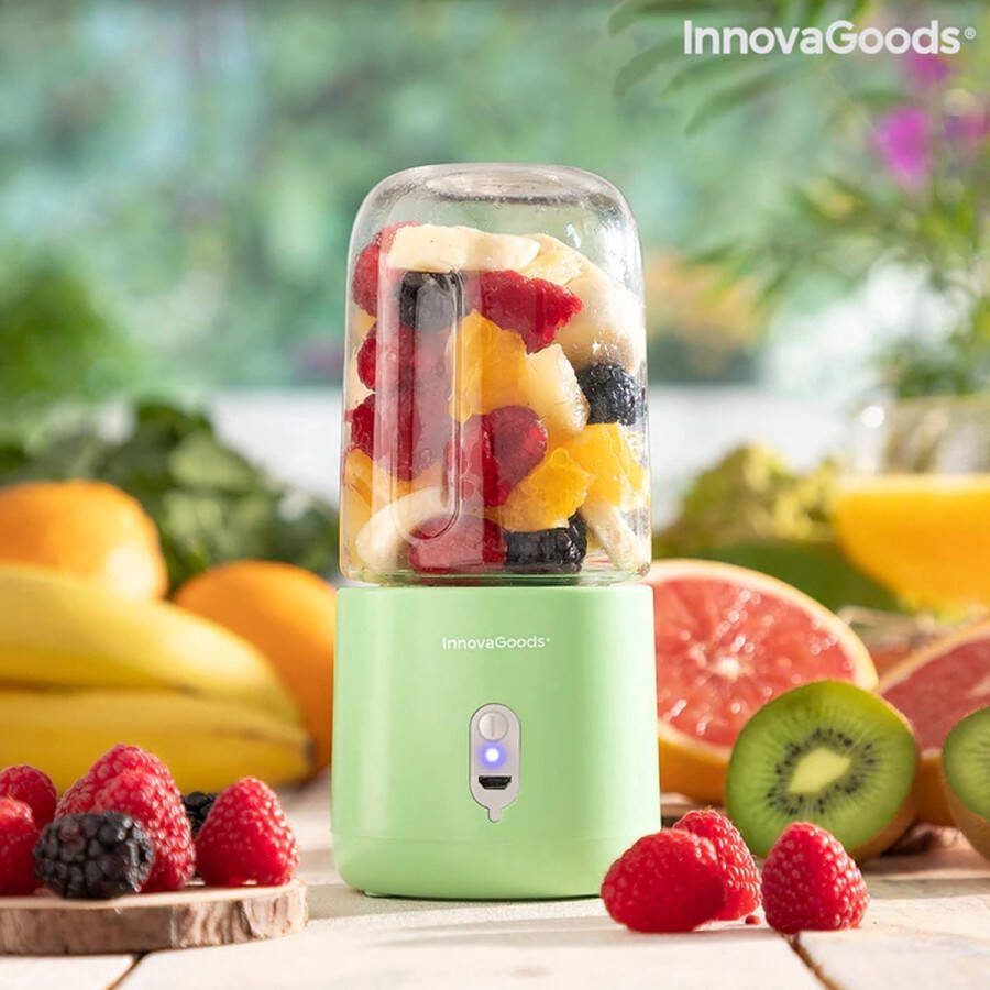Innovagoods Blender to go Draagbare blender Oplaadbaar mini blender Smoothies Smoothie maker Shaker Shakebeker Hoge Kwaliteit