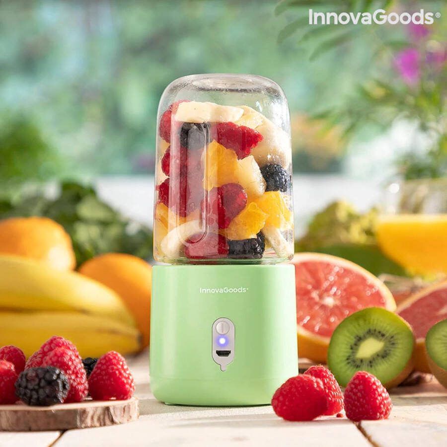 Innovagoods Blender to go Draagbare blender Smoothie maker Mini blender Smoothie blender Oplaadbaar 30W 6 messen