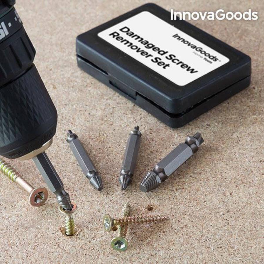 Innovagoods Boorbitjes om Beschadigde Schroeven te Verwijderen pakket van 4