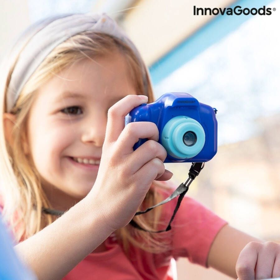 Digitale 3-in-1 kindercamera Kidmera Innovagoods inclusief Games LCD scherm 3 megapixel 1080p Video Oplaadbaar Digitale camera Videocamera Speelgoed Kinderen Effecten Achtergrondthema's Draagkoord Compact Modern