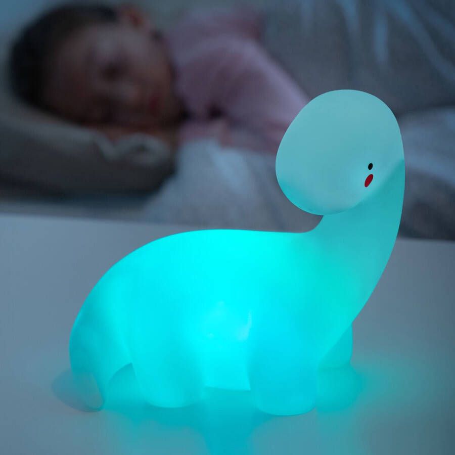 Innovagoods Glowy Multicolour LED Dinosaurus Lamp Kinder Lampje Verschillende Kleuren
