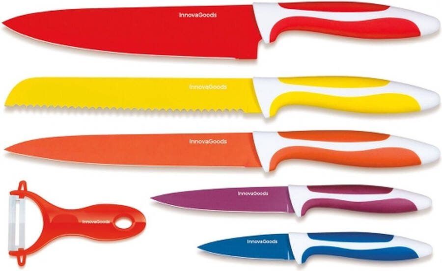 InnovaGoods Keramische Messen en Schiller Set Messenset 6 ONDERDELEN