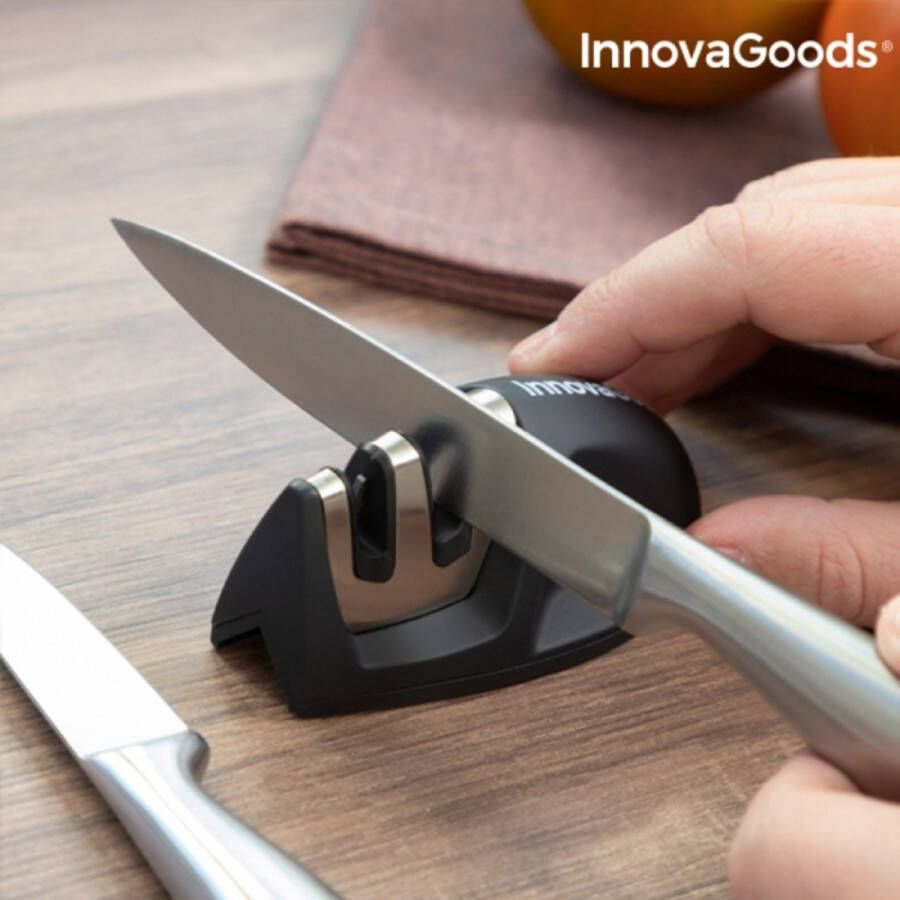 Innovagoods Messenslijper Compact Messenslijpers Aanzetstaal Pocketslijper Doortrekstaal