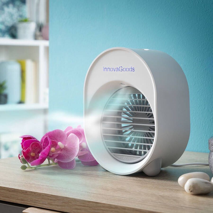 Innovagoods Mini Airconditioner met Ultrasone Luchtbevochtiging met Leds