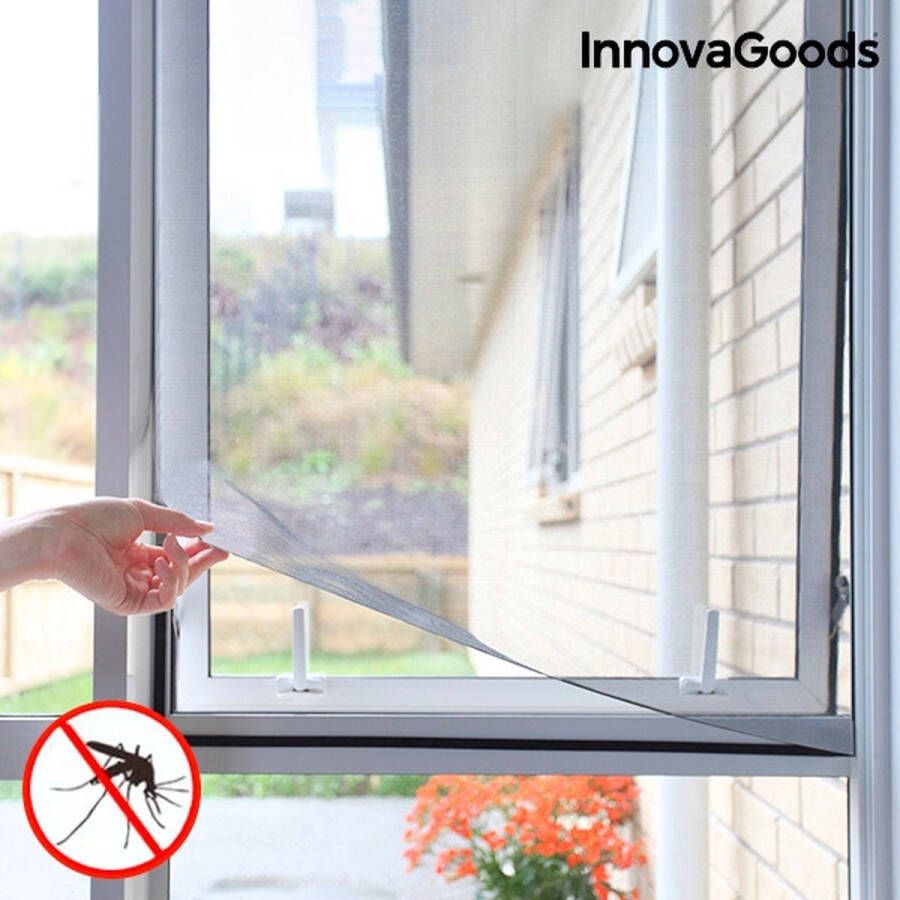 Innovagoods Muggenscherm Raam Raamhor Muggennet Anti-insectennet Muggengaas Muskietnet