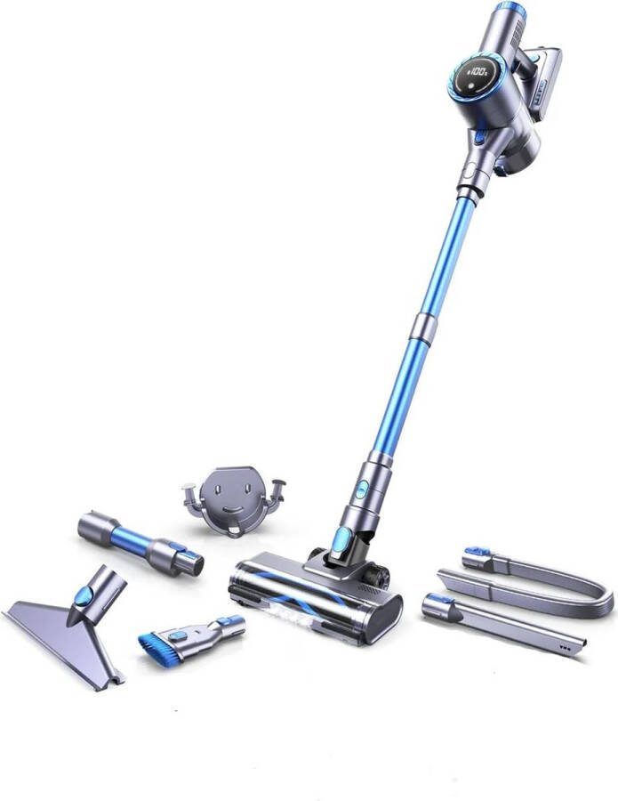 Innovixpro Steelstofzuiger Draadloos Zonder Zak Op Accu buigbaar en voorkom rug klachten 30Kpa! Met Accessoires Draadloze Stofzuiger Zonder Zak- Extra krachtig