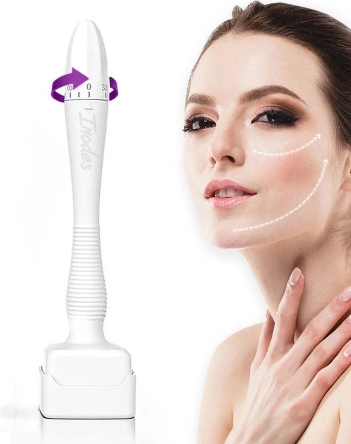 Inodes Dermastamp Verstelbaar 0 3 tot 3mm Alternatief voor Dermaroller Haargroei Microneedling Dermapen te Gebruiken in Combinatie met Minoxidil