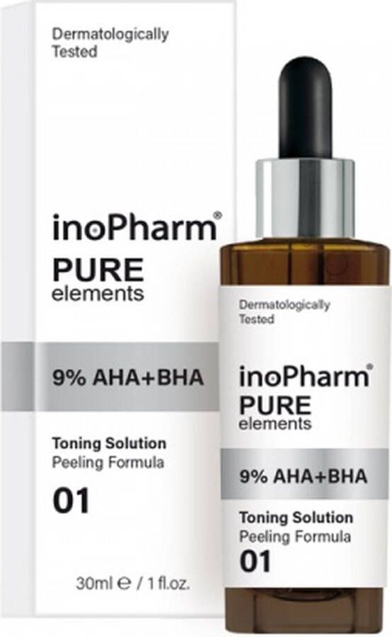 InoPharm Pure Elements 01 Gezichtspeeling met 9% alpha- en beta Hydroxyzuren 9% AHA + BHA 30ML