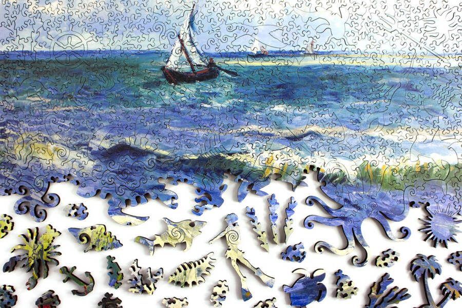 Inside Adventure | Seascape Houten Puzzel voor Volwassenen | Unieke Whimsy Stukjes | 648 Stukjes | Vormenpuzzel