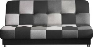 InspireME 3 zitsbank voor woonkamer slaapbank sofa met slaapfunctie moderne bank 192x90x90cm 117x192cm KAYA 04 (Grijs )