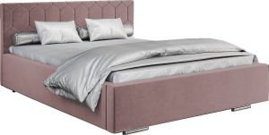 InspireME Gestoffeerd bed met opbergruimte voor beddengoed BOXSPRING BETT 02 140x200 Donkerroze (TRINITY 23)
