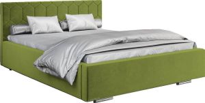 InspireME Gestoffeerd bed met opbergruimte voor beddengoed BOXSPRING BETT 02 140x200 Groen (TRINITY 12)