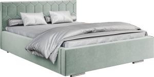 InspireME Gestoffeerd bed met opbergruimte voor beddengoed BOXSPRING BETT 02 140x200 Mintgroen (TRINITY 21)
