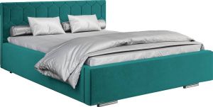 InspireME Gestoffeerd bed met opbergruimte voor beddengoed BOXSPRING BETT 02 140x200 Oceaanblauw (TRINITY 29)