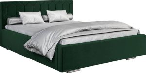 InspireME Gestoffeerd bed met opbergruimte voor beddengoed BOXSPRING BETT 02 160x200 Donkergroen (TRINITY 28)