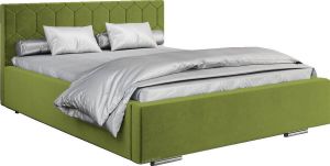 InspireME Gestoffeerd bed met opbergruimte voor beddengoed BOXSPRING BETT 02 180x200 Groen (TRINITY 12)