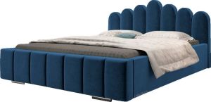InspireME Gestoffeerd bed met opbergruimte voor beddengoed BOXSPRING BETT 03 140x200 Donkerblauw (TRINITY 31)