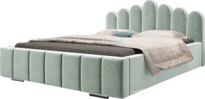 InspireME Gestoffeerd bed met opbergruimte voor beddengoed BOXSPRING BETT 03 140x200 Mintgroen (TRINITY 21)