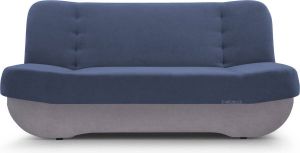 InspireME Zitsbank met slaapfunctie en opbergruimter een bank voor de woonkamer een slaapbank 190x120x90 cm PAFOS Marineblauw (Soro 76)