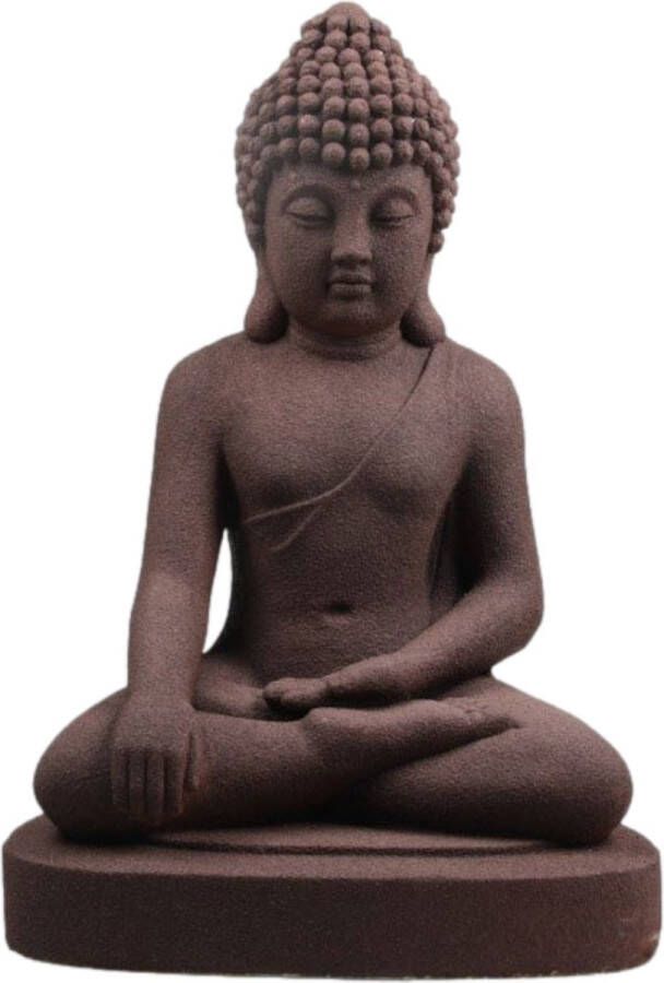Inspiring Minds Boeddha beeld meditatie 63cm roestkleur