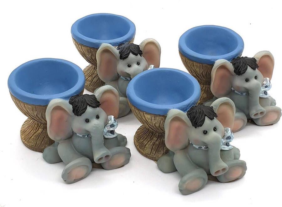 Inspiring Minds Eierdopjes set met olifantjes decoratie – Eier dopjes 4 stuks | GerichteKeuze