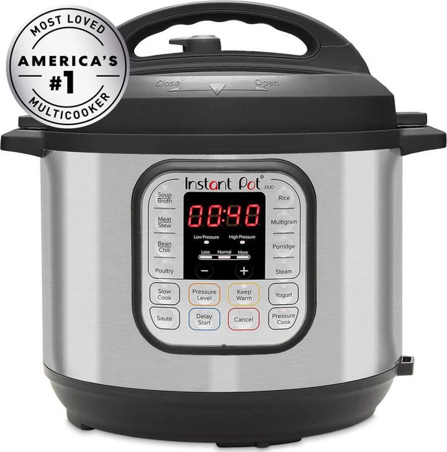 Instant Pot Duo 5 7L multicooker 7-in-1 snelkookpan pressure cooker rijstkoker slowcooker stomer vernieuwd en verbeterd model!