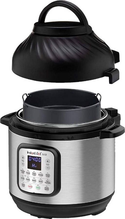 Instant Pot Duo Crisp 11-in-1 Multicooker met Airfryer 7 6L Snel onder druk koken Sauteren Slow cooking Stomen Warmhouden Sous vide Frituren Braden Bakken Roosteren Drogen