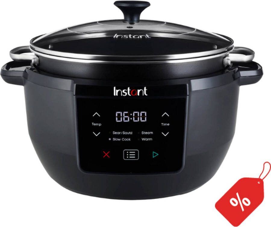 Instant Pot Superior 4-in-1 Slow Cooker 7 2 L Slow Koken Stomen Sudderen Braden en Warm Houden