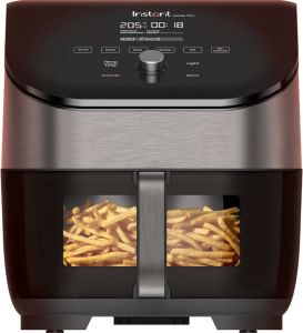 Instant Pot Instant Vortex Plus ClearCook OdourErase RVS 5 7 liter (6 Qt) 6-in-1 airfryer frituren roosteren grillen bakken opwarmen dehydrateren voedseldroger droogoven heteluchtfriteuse