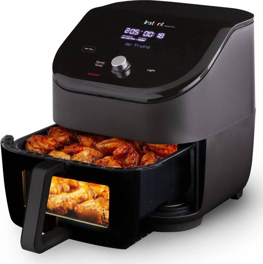 Instant Pot Instant Vortex Plus ClearCook 5 7L Airfryer Revolutionaire 6-in-1 Heteluchtfriteuse Doorzichtig Kookvenster 95% Minder Olie Gezondere Maaltijden Grote Capaciteit voor Hele Familie Eenvoudige Reiniging Gebruiksvriendelijk Touchscreen!