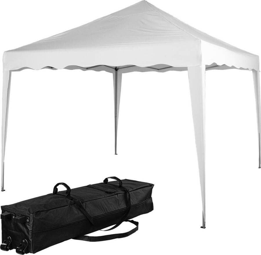 INSTENT Tuinpaviljoen Basic Opvouwbaar Met Opbergtas Paviljoen Partytent Gazebo 3 x 3 m Wit