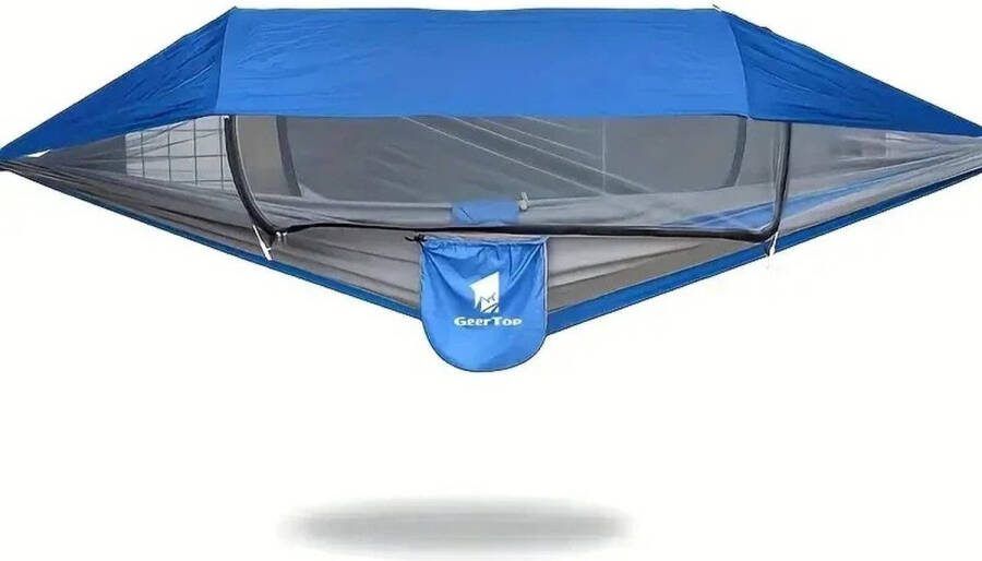 Instinct 3-in-1 Hangmat – Inclusief Klamboe en Zonneschuilplaats Duurzame Kampeerhangmat Backpacken en Park blauw