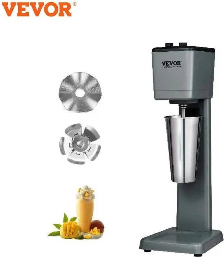 Instinct 375W Elektrische Milkshake Machine – Enkele Kop Drinkblender met 3 Snelheden en Roestvrijstalen Beker mechanisch