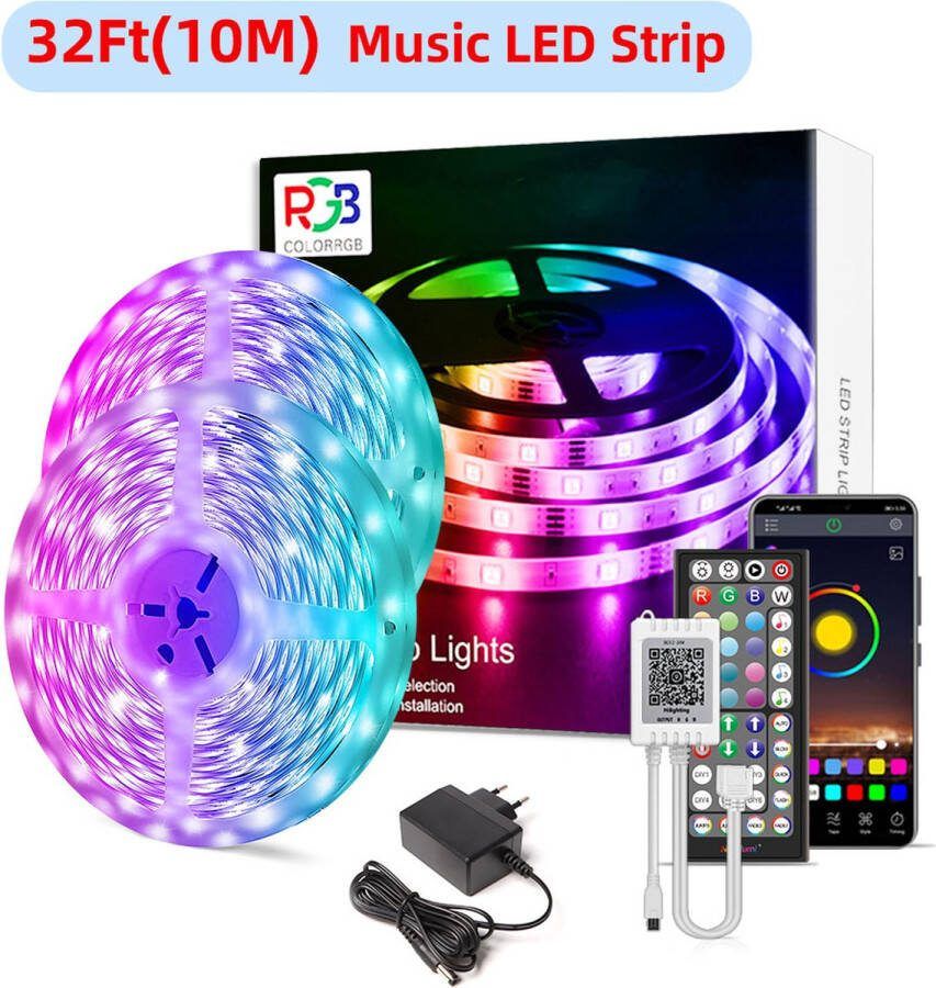 Instinct 5050 RGB LED Strip – Bluetooth App Controle Muziek Sync Verkrijgbaar in 5M-30M met 12V 24V Adapter 10m