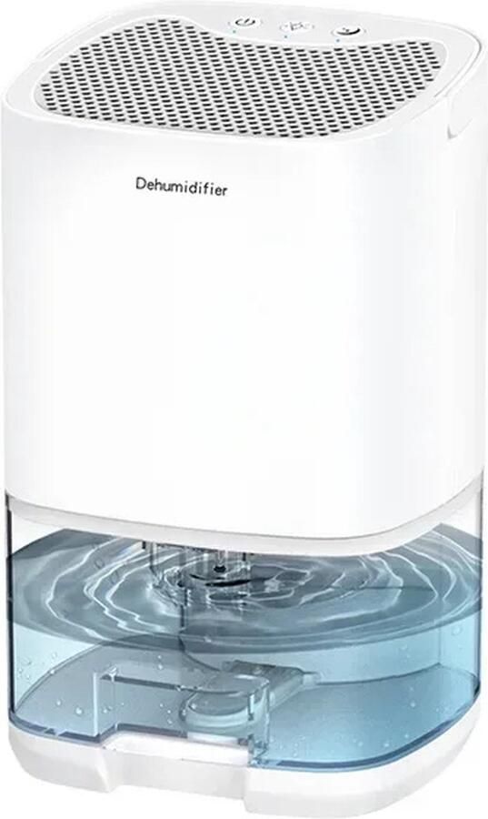 Instinct Draagbare Ontvochtiger – 1000 ml Watertank Compact en Efficiënt voor Thuis Badkamer en Kelder wit