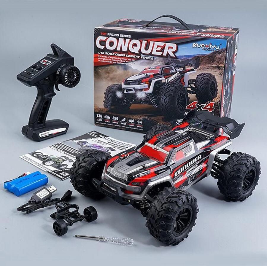 Instinct RC Auto offroad – 50 km h Hoge Snelheid 2.4G grote 4WD Off-Road Monster Truck Speelgoed voor Jongens rood