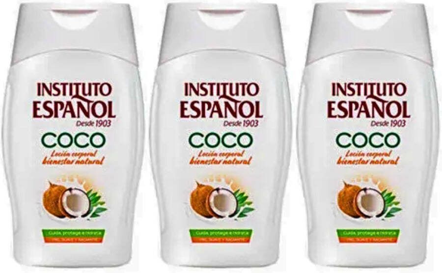 Instituto Espanol Kokos Bodylotion 3 x 100 ml Geschikt voor Veganisten Body Lotion Zonder Parabenen