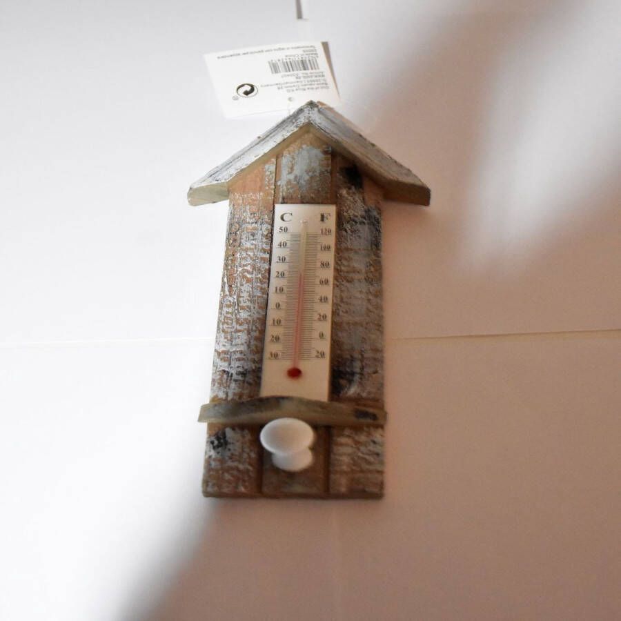 I.N.T. Eco Friendly Houten Thermometer met een Haak