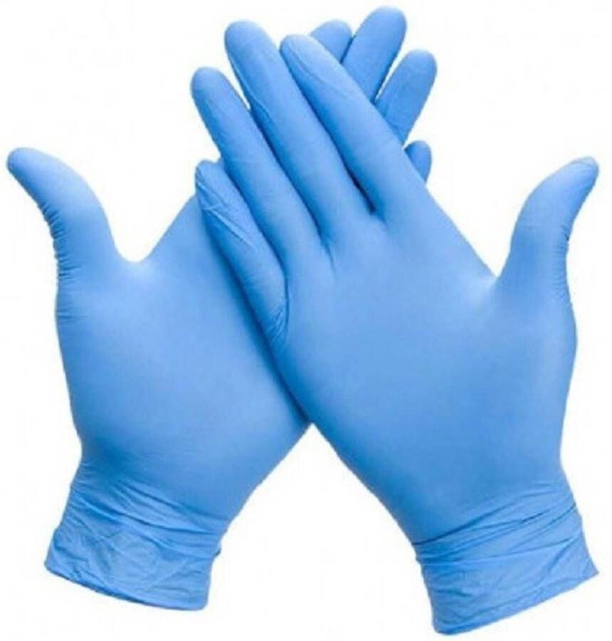 INTCO Nitril handschoenen 100 Stuks Nitrile Wegwerp Handschoenen Poedervrij Latexvrij Onderzoekshandschoenen Maat: XL Blauw