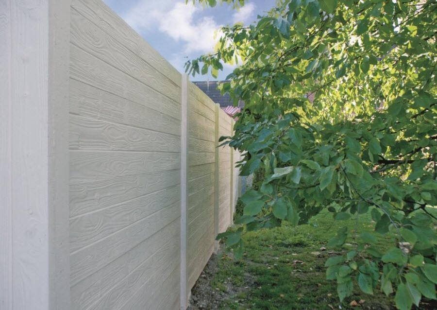Intergard Beton schutting Wood texture dubbelzijdig 200x193cm