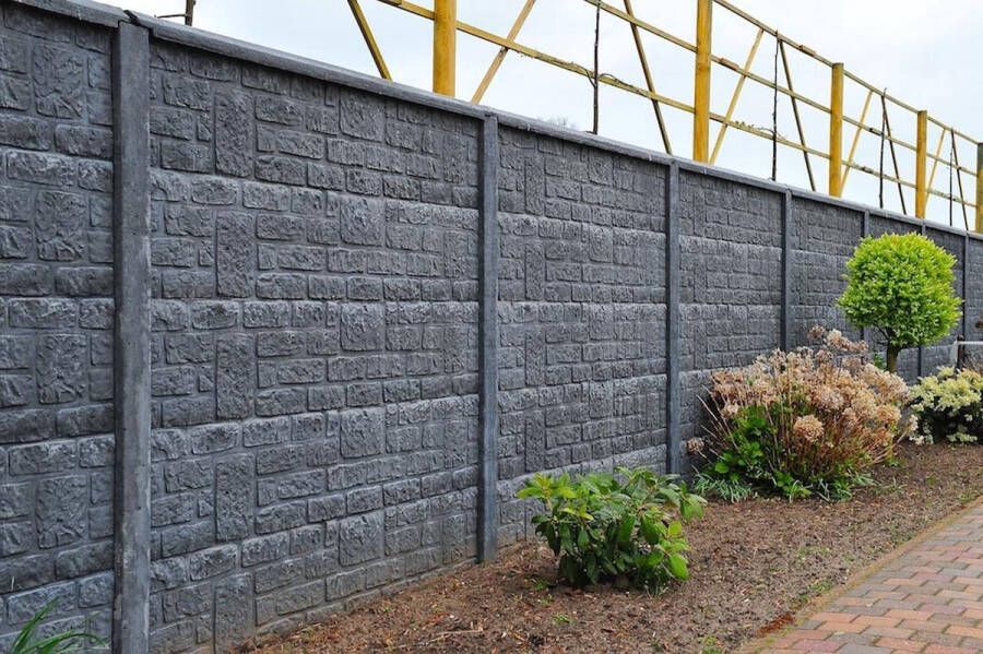 Intergard Betonschutting schutting Brickstone dubbelzijdig 200x193cm