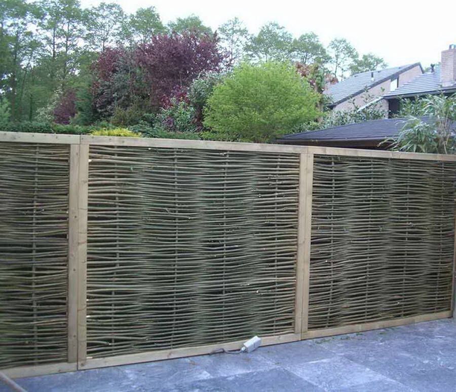 Intergard Hazelaarscherm tuinscherm hazelaar op frame 180x180cm