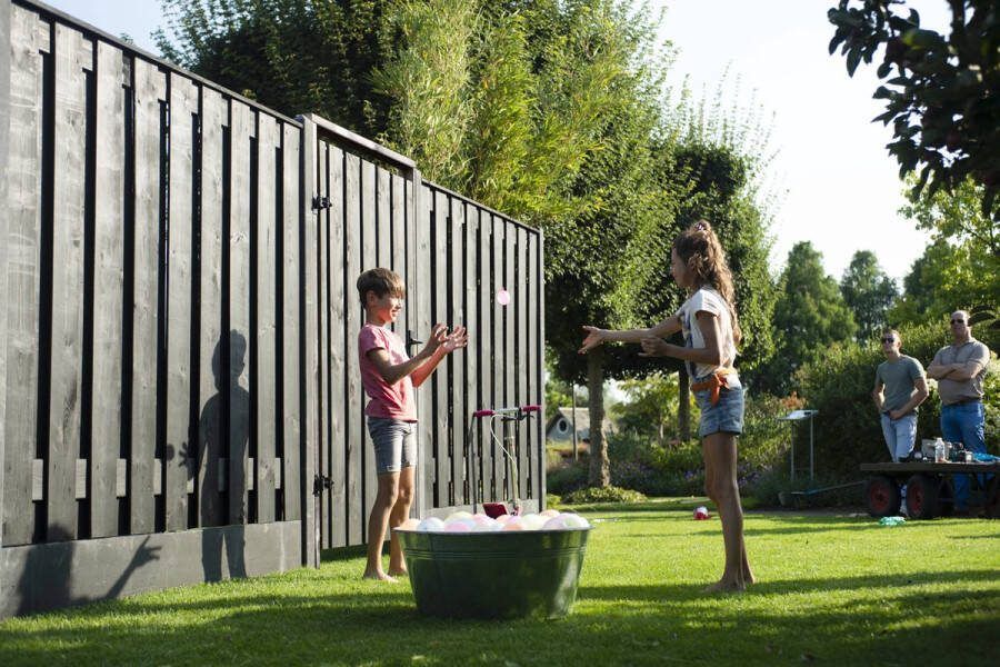 Intergard Hout beton schutting volledig antraciet 200x190cm (per set)
