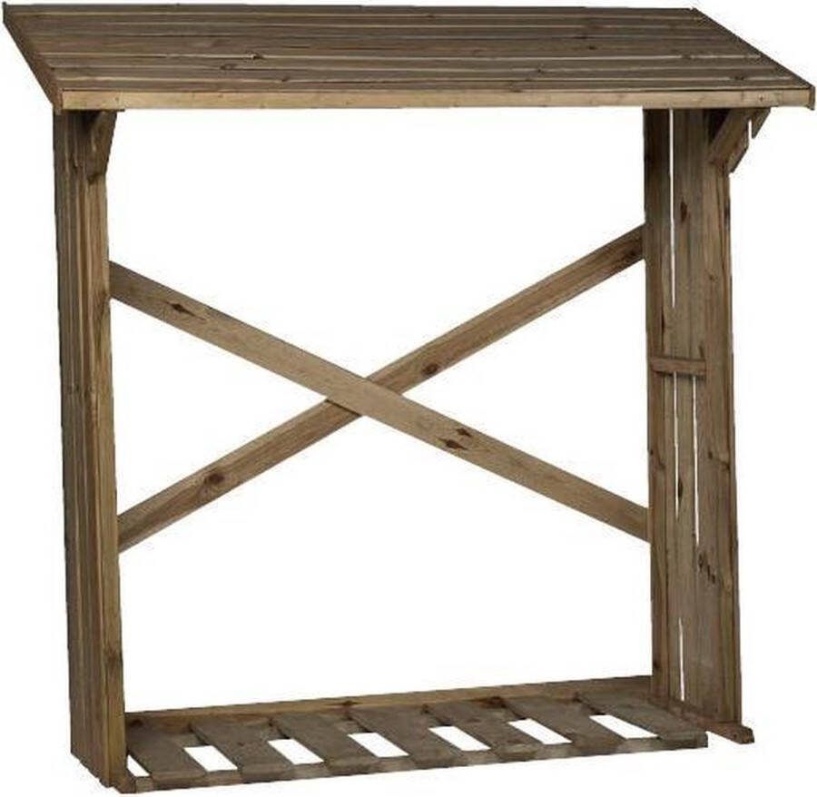 Intergard Houtberging Haardhoutberging Robuust Voor Haardhout Met Vloer 180x180x70cm