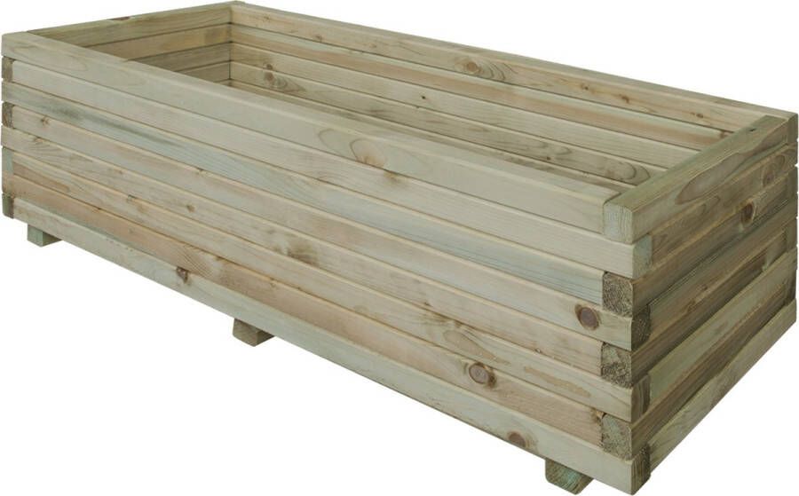 Intergard Houten bloembakken plantenbak rechthoek robuust kant en klaar 60x40x35cm