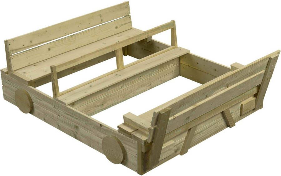 Intergard Houten Zandbak Met Deksel 120x100cm Model Auto