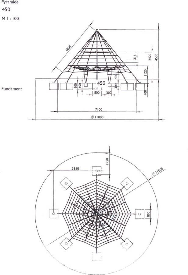 Intergard Klimpiramide klimtoestel openbare speelplaatsen 450cm