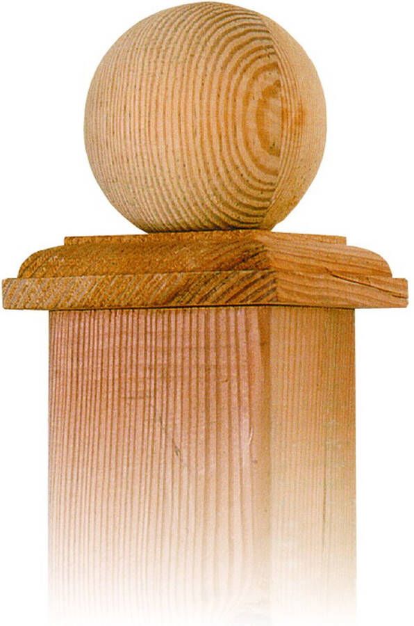 Intergard Paalornament hout bol paalkap voor tuinpaal 100mm