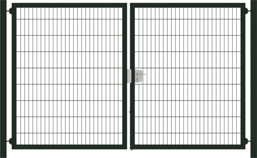 Intergard Tuinpoort Dubbelstaafmatten Dubbel 203cm Hoog 450cm Breed