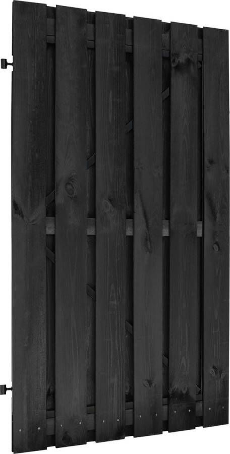 Intergard Tuinpoort Op Poortframe Zwart Verstelbaar Incl. Dag- En Nachtslot 100x180cm
